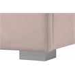 Meridian Furniture Nora Pink Velvet Full Bed with Gold/Chrome Legs Included