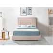 Meridian Furniture Nora Pink Velvet King Bed with Gold/Chrome Legs Included