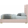 Meridian Furniture Nora Rich Pink Velvet Twin Bed with Gold/Chrome Legs Included