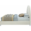 Meridian Furniture Rainbow Cream Velvet Full Bed in Acrylic Finish