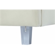 Meridian Furniture Rainbow Cream Velvet King Bed in Acrylic Finish