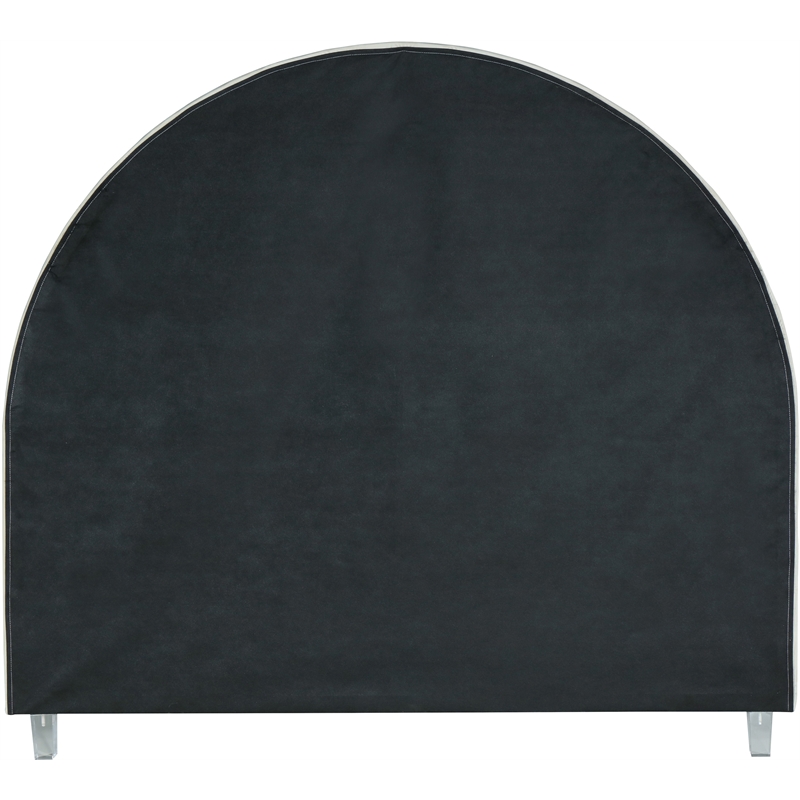 Meridian Furniture Rainbow Cream Velvet King Bed in Acrylic Finish