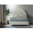 Meridian Furniture Rainbow Cream Velvet Queen Bed in Acrylic Finish