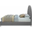 Meridian Furniture Rainbow Gray Velvet King Bed in Acrylic Finish