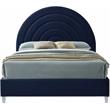 Meridian Furniture Rainbow Navy Velvet King Bed in Acrylic Finish