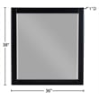 Meridian Furniture Zayne Contemporary Mirror in Rich Black Finish
