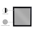 Meridian Furniture Zayne Contemporary Mirror in Rich Black Finish