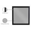 Meridian Furniture Zayne Contemporary Mirror in Rich Black Finish