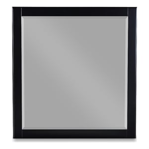 Meridian Furniture Zayne Contemporary Mirror in Rich Black Finish