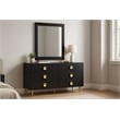 Meridian Furniture Zayne Contemporary Mirror in Rich Black Finish