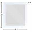 Meridian Furniture Zayne Contemporary Mirror in Rich White Finish
