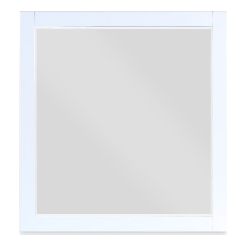 Meridian Furniture Zayne Contemporary Mirror in Rich White Finish