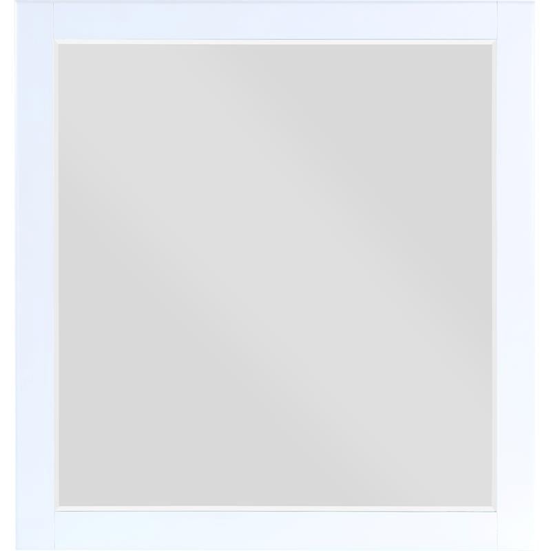 Meridian Furniture Zayne Contemporary Mirror in Rich White Finish