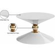 Meridian Furniture Malia White and Gold Metal Hourglass Shaped Coffee Table