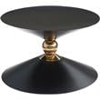 Meridian Furniture Malia Black and Gold Metal Hourglass Shaped Coffee Table
