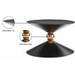 Meridian Furniture Malia Black and Gold Metal Hourglass Shaped Coffee Table