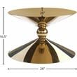 Meridian Furniture Malia Gold Metal Hourglass Shaped Coffee Table