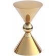 Meridian Furniture Malia Gold Metal Hourglass Shaped End Table