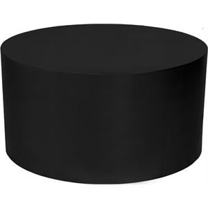 Meridian Furniture Cylinder 32&quot Round lron Coffee Table in Matte Black