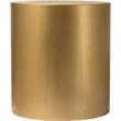 Meridian Furniture Cylinder Round Brushed Gold Metal End Table