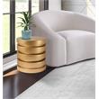 Meridian Furniture Levels Brushed Gold Round End Table