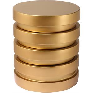 Meridian Furniture Levels Brushed Gold Round End Table