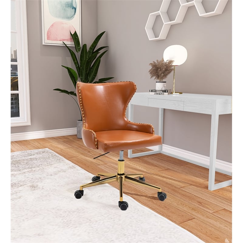 Cognac best sale desk chair