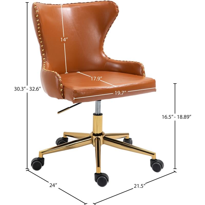 Cognac deals office chair