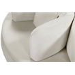 Meridian Furniture Circlet Cream Velvet Roundabout Sofa with Gold Iron Legs