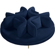 Meridian Furniture Circlet Navy Velvet Roundabout Sofa with Gold Iron Legs