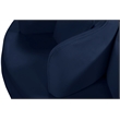 Meridian Furniture Circlet Navy Velvet Roundabout Sofa with Gold Iron Legs