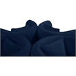 Meridian Furniture Circlet Navy Velvet Roundabout Sofa with Gold Iron Legs