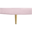 Meridian Furniture Circlet Pink Velvet Roundabout Sofa with Gold Iron Legs
