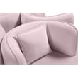Meridian Furniture Circlet Pink Velvet Roundabout Sofa with Gold Iron Legs