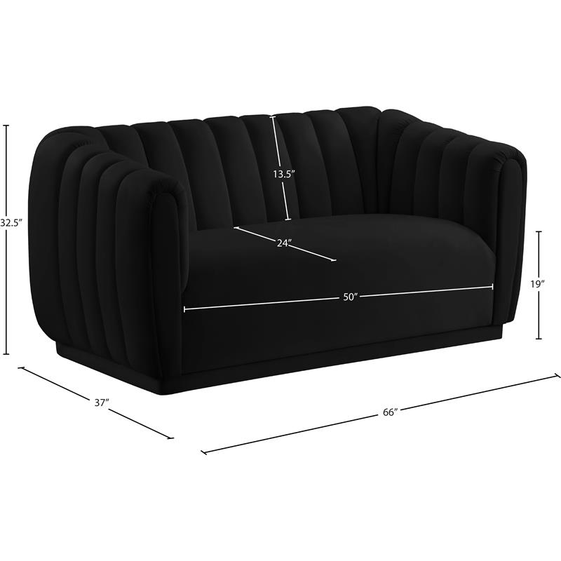 Meridian Furniture Dixie Velvet Loveseat Meridian Furniture Dixie Velvet Loveseat