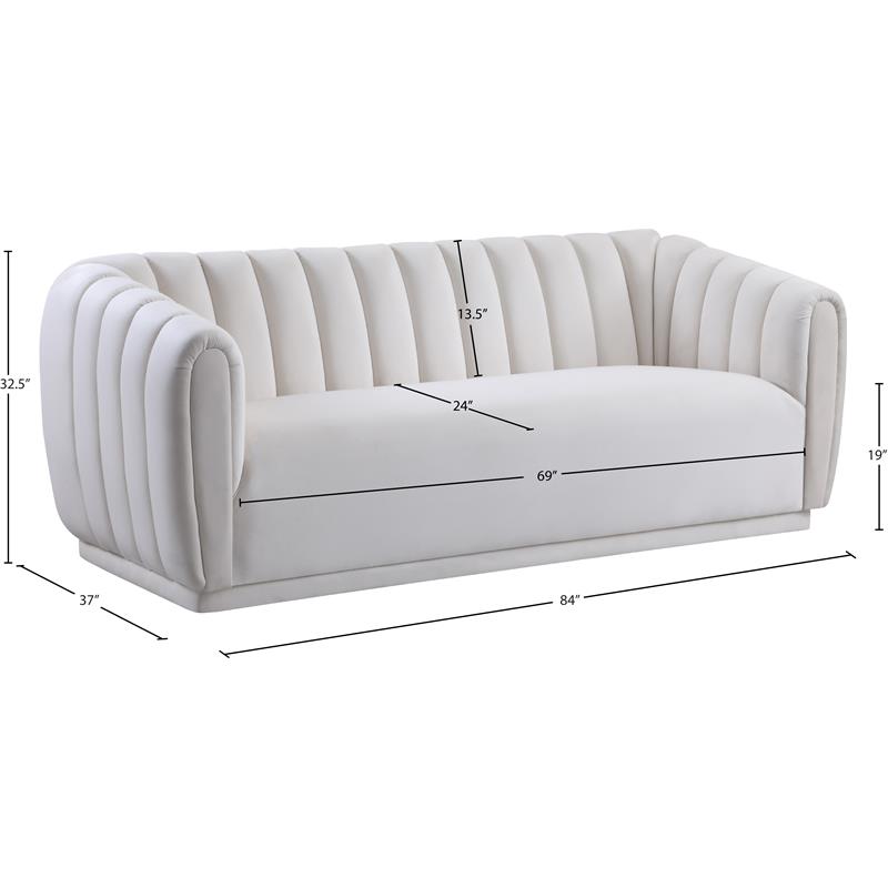 Meridian Furniture Dixie Velvet Sofa Meridian Furniture Dixie Velvet Sofa