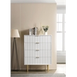 Meridian Furniture Modernist Contemporary Chest in White Medium Gloss Finish