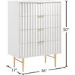 Meridian Furniture Modernist Contemporary Chest in White Medium Gloss Finish