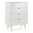 Meridian Furniture Modernist Contemporary Chest in White Medium Gloss Finish