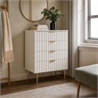 Meridian Furniture Modernist Contemporary Chest in White Medium Gloss Finish