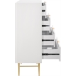 Meridian Furniture Modernist Contemporary Chest in White Medium Gloss Finish