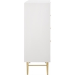 Meridian Furniture Modernist Contemporary Chest in White Medium Gloss Finish