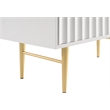 Meridian Furniture Modernist Contemporary Chest in White Medium Gloss Finish