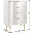Meridian Furniture Modernist Contemporary Chest in White Medium Gloss Finish