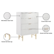 Meridian Furniture Modernist Contemporary Chest in White Medium Gloss Finish