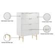 Meridian Furniture Modernist Contemporary Chest in White Medium Gloss Finish