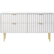 Meridian Furniture Modernist Contemporary Dresser in White Medium Gloss Finish