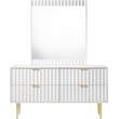Meridian Furniture Modernist Contemporary Dresser in White Medium Gloss Finish
