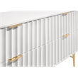 Meridian Furniture Modernist Contemporary Dresser in White Medium Gloss Finish