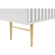 Meridian Furniture Modernist Contemporary Dresser in White Medium Gloss Finish